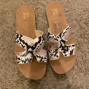 Snake Print Sandal Slides